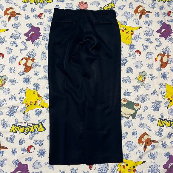 Vintage 70s Unbranded Talon Zipper Navy Trousers Pants 34x29 - Picture 3 of 3